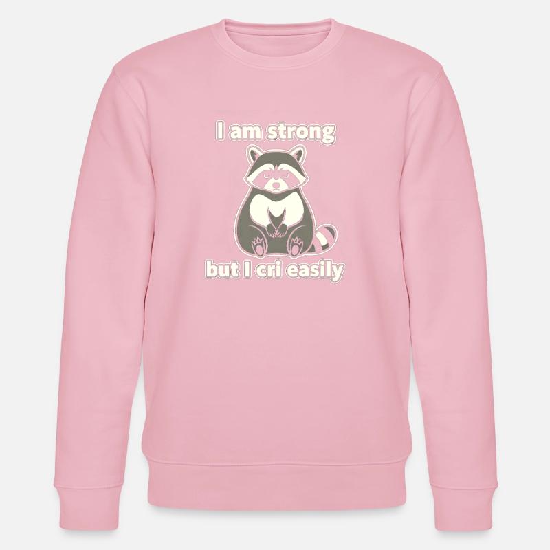 Starker Waschbär – weine leicht - Stanley/Stella Unisex Bio-Sweatshirt CHANGER  - Hellrosa