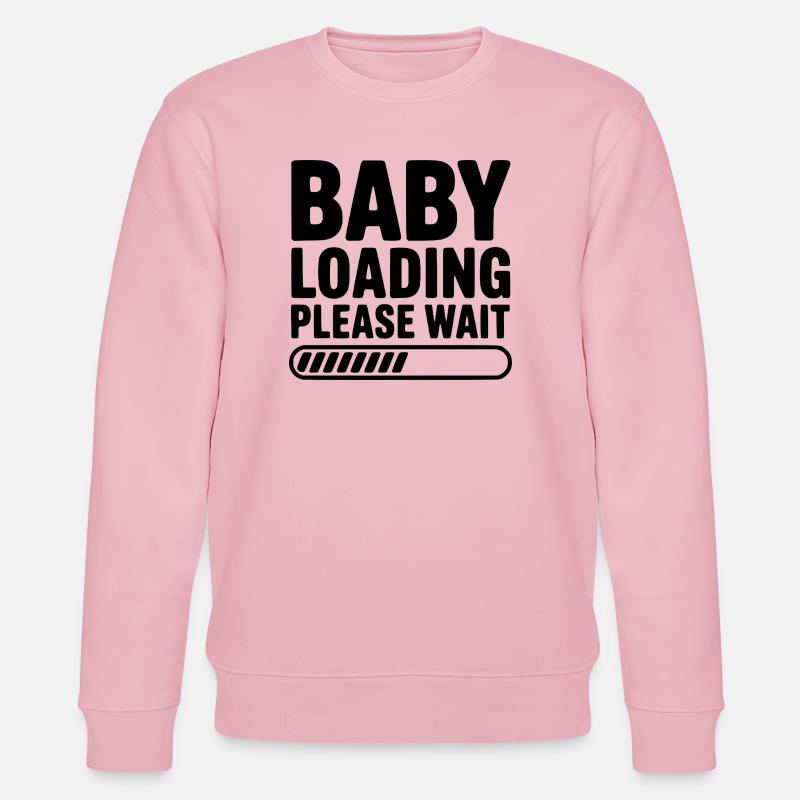 Baby lädt Bitte warten Sie - Stanley/Stella Unisex Bio-Sweatshirt CHANGER  - Hellrosa