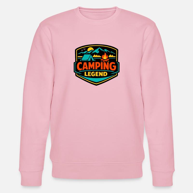 Camping Legend Abzeichen - Stanley/Stella Unisex Bio-Sweatshirt CHANGER  - Hellrosa