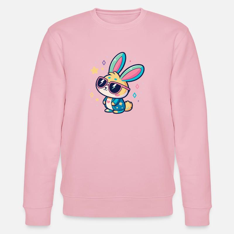 Pastel Bunny Pop Sonnenbrille - Stanley/Stella Unisex Bio-Sweatshirt CHANGER  - Hellrosa