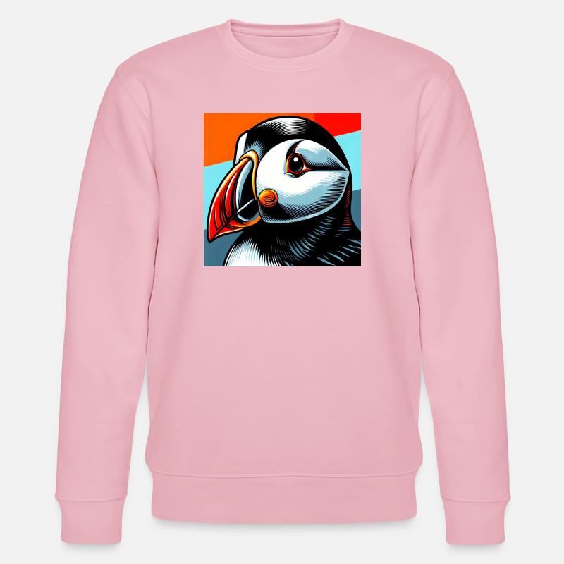 Papageitaucher - Stanley/Stella Unisex Bio-Sweatshirt CHANGER  - Hellrosa