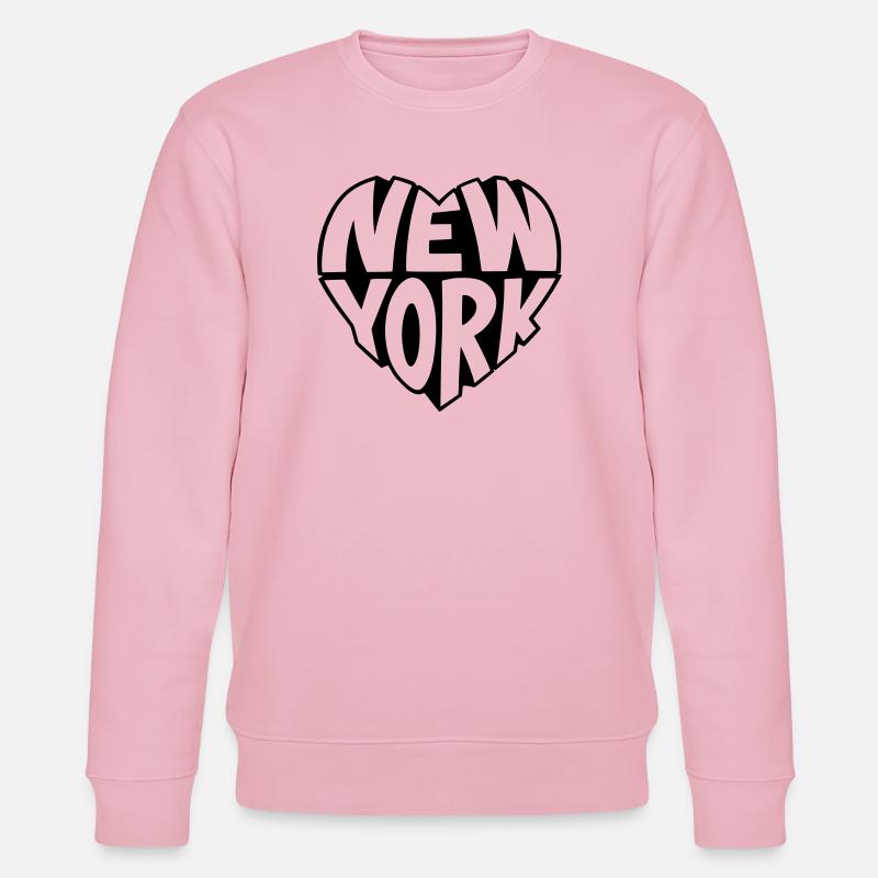 New York angular heart - Stanley/Stella CHANGER Unisex Organic Sweatshirt - cotton pink
