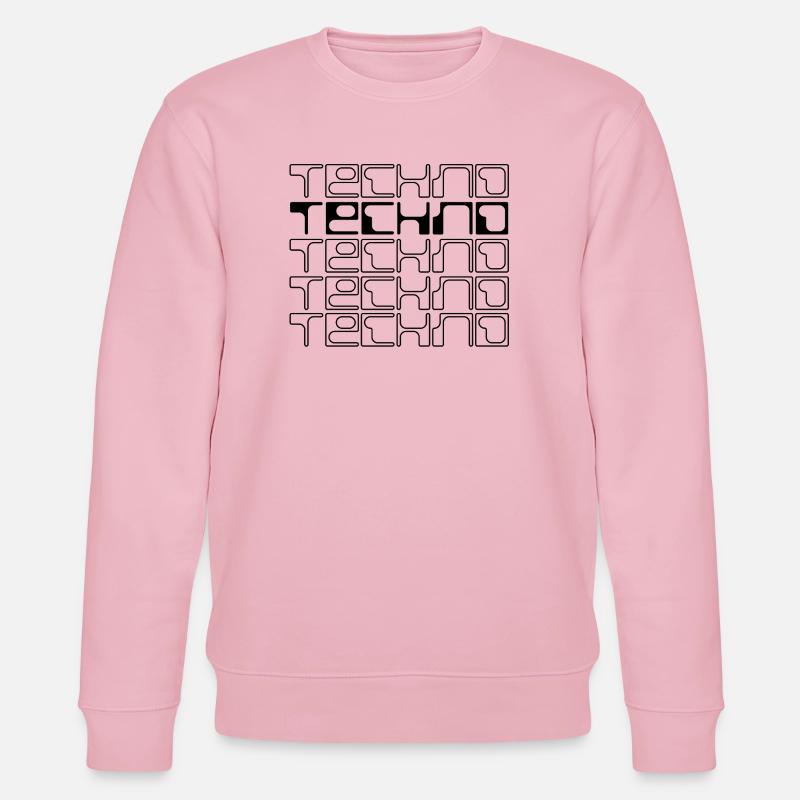 Techno-Musik geometrisches Logodesign - Stanley/Stella Unisex Bio-Sweatshirt CHANGER  - Hellrosa