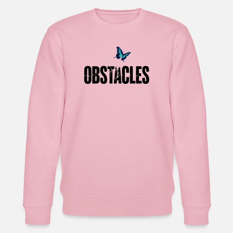 OBSTACLES – Briser les obstacles - Sweat bio CHANGER Stanley/Stella Unisexe - rose pâle