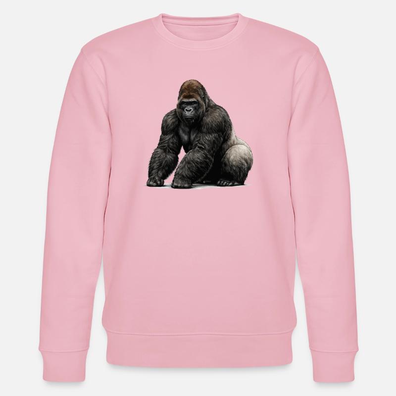 Gorilla Dyreliv Dyr - Stanley/Stella CHANGER økologisk unisex-sweatshirt - lyserosa