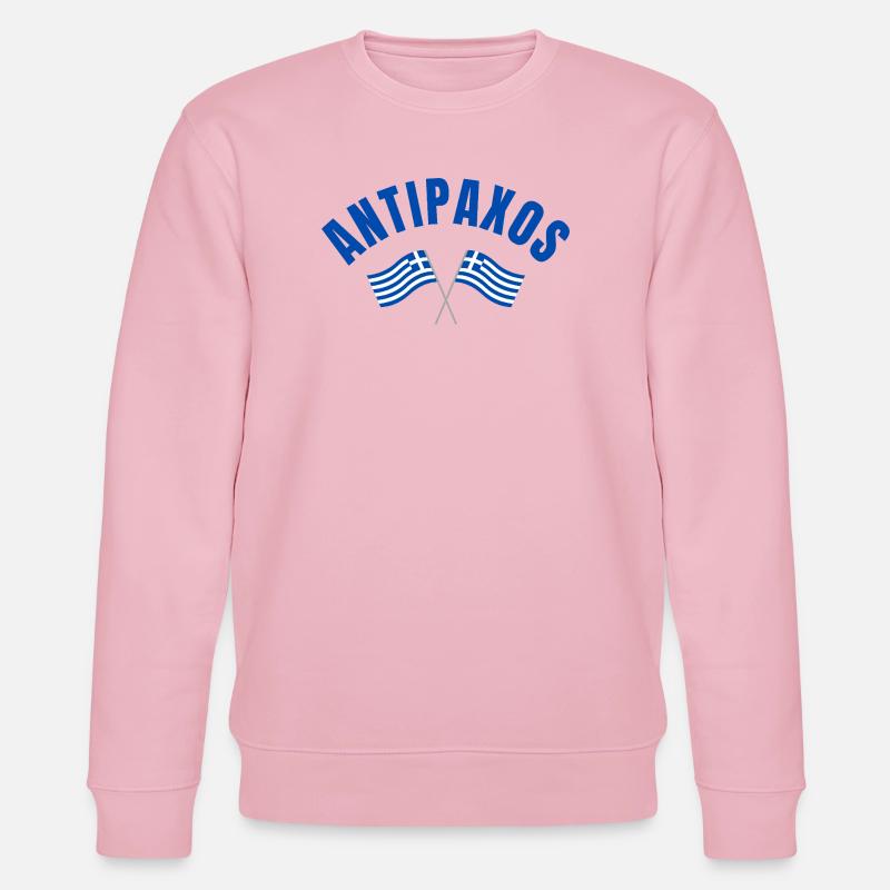 Drapeaux grecs Antipaxos - Sweat bio CHANGER Stanley/Stella Unisexe - rose pâle
