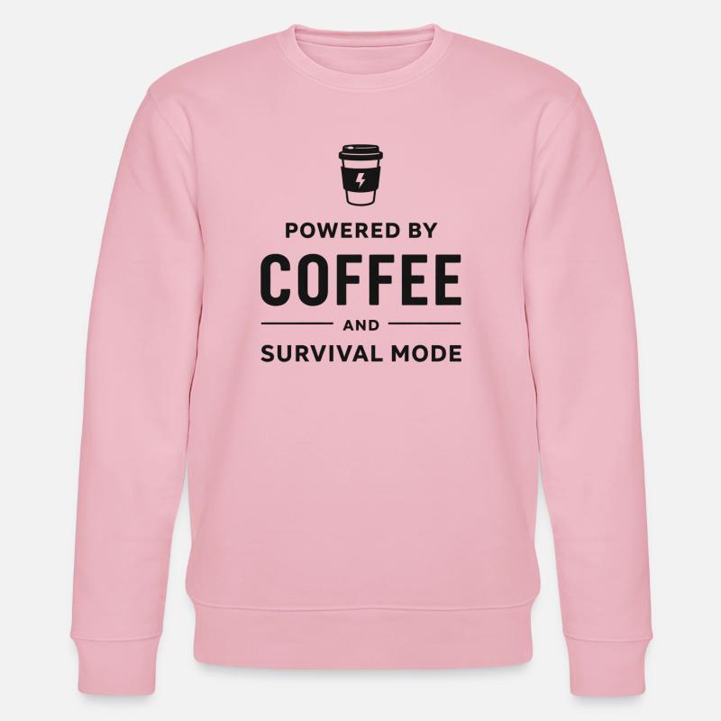 Powered by Coffee and Survival Mode - Stanley/Stella Unisex Bio-Sweatshirt CHANGER  - Hellrosa
