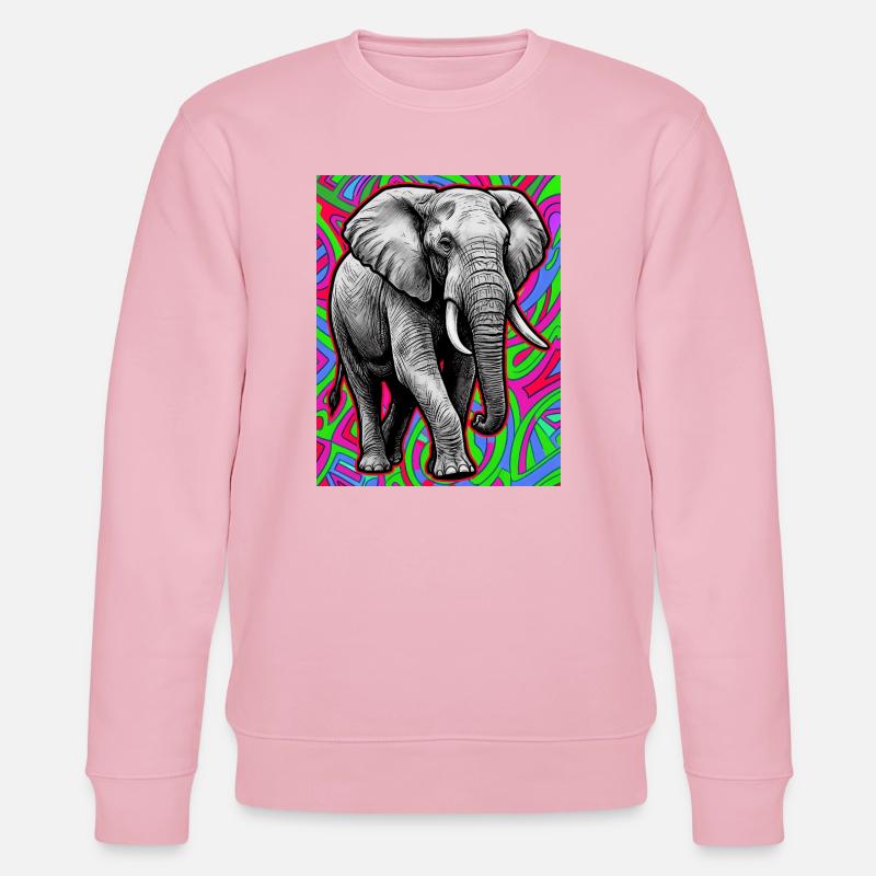 Elefant - Stanley/Stella Unisex Bio-Sweatshirt CHANGER  - Hellrosa