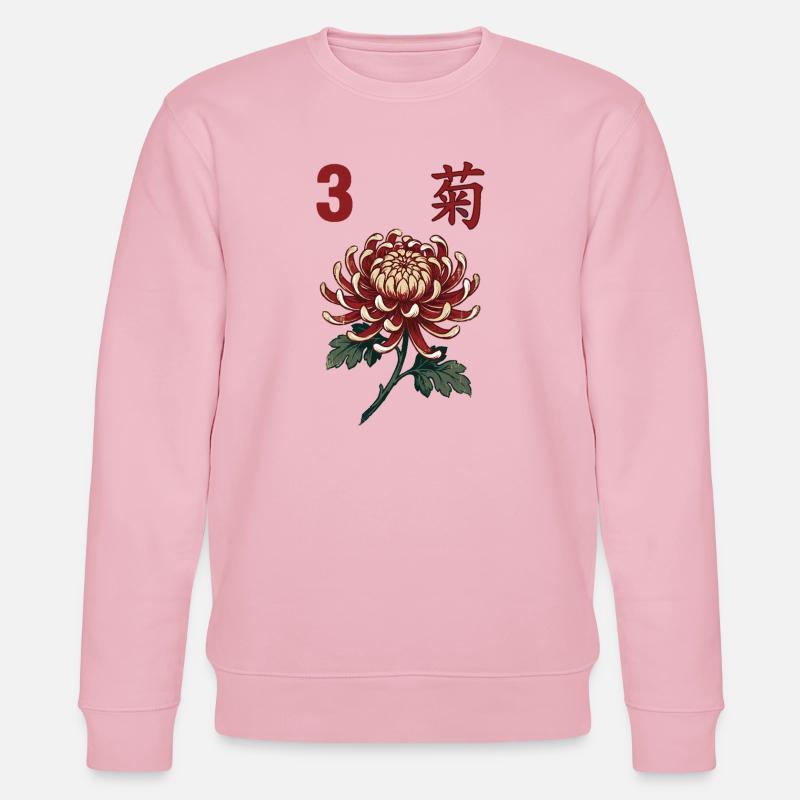 3 Mahjong-Blumenfliese - Stanley/Stella Unisex Bio-Sweatshirt CHANGER  - Hellrosa