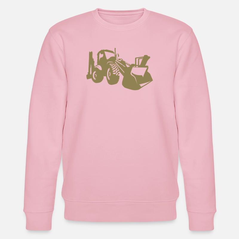 Bagger Radlader Baugeräteführer Silhouette - Stanley/Stella Unisex Bio-Sweatshirt CHANGER  - Hellrosa