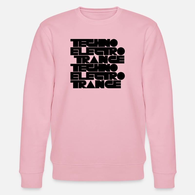 Techno Electro Trance Musik - Stanley/Stella Unisex Bio-Sweatshirt CHANGER  - Hellrosa