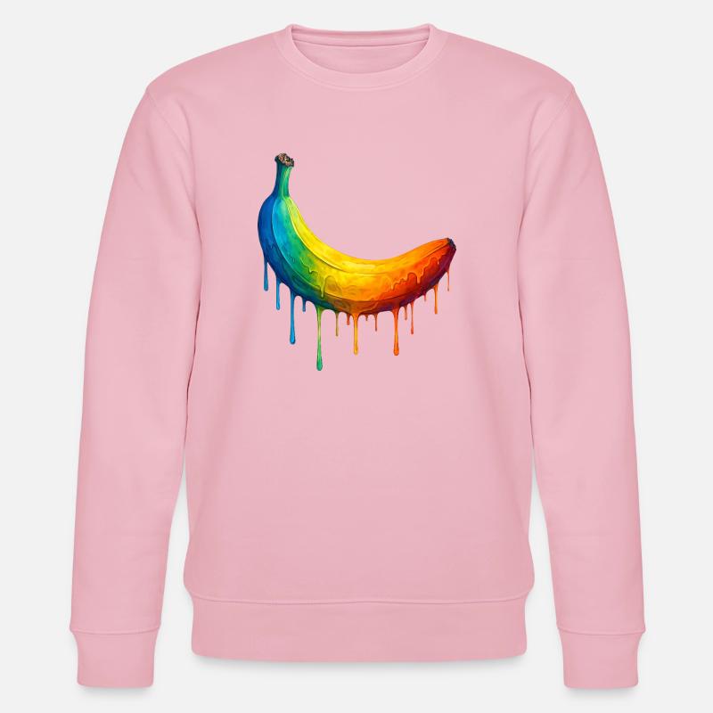 Banane mit buntem Farbverlauf - Stanley/Stella Unisex Bio-Sweatshirt CHANGER  - Hellrosa