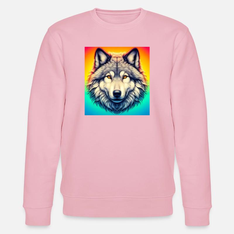 Wolf - Stanley/Stella Unisex Bio-Sweatshirt CHANGER  - Hellrosa