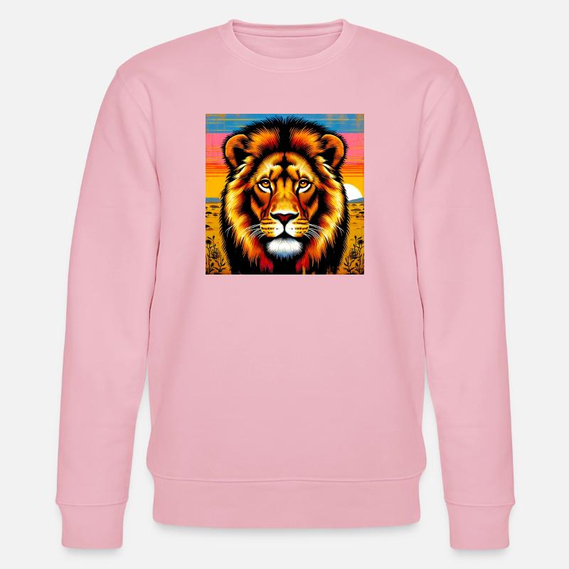 Löwe - Stanley/Stella Unisex Bio-Sweatshirt CHANGER  - Hellrosa