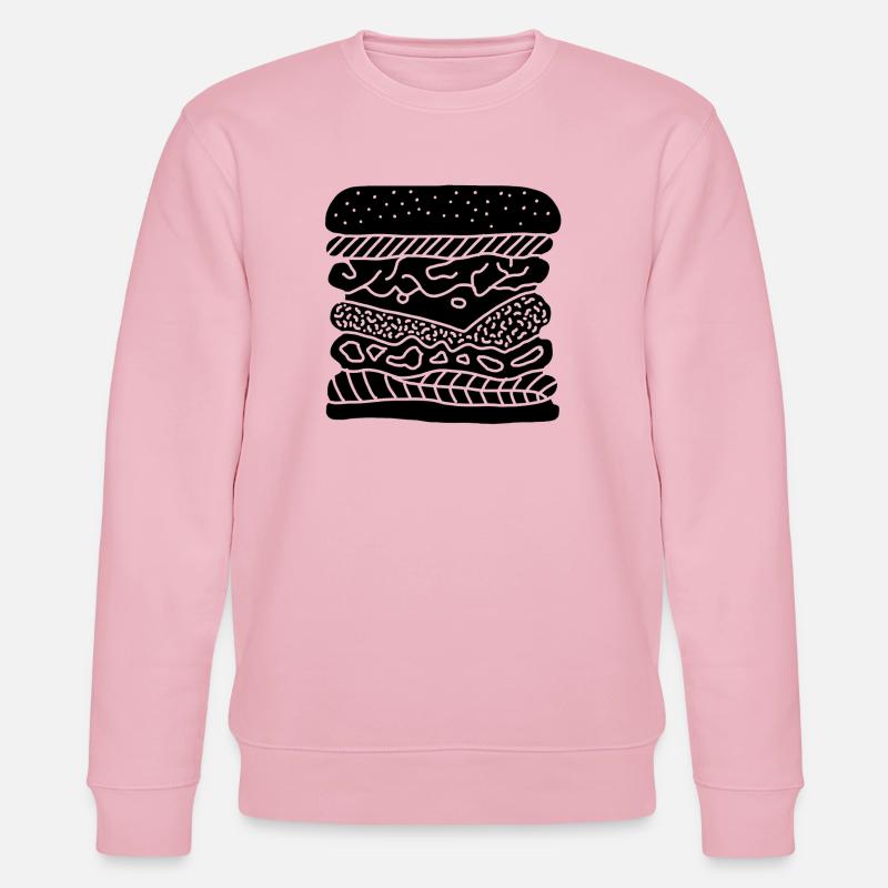 Stacked Burger - Stanley/Stella Unisex Bio-Sweatshirt CHANGER  - Hellrosa