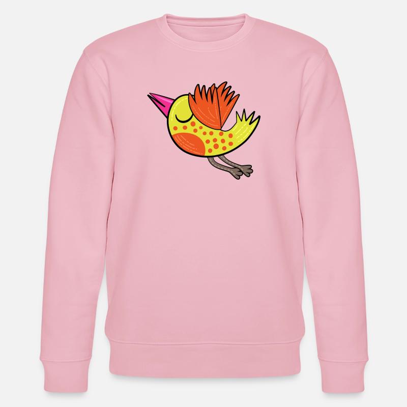 Kleiner Gelber Vogel - Stanley/Stella Unisex Bio-Sweatshirt CHANGER  - Hellrosa