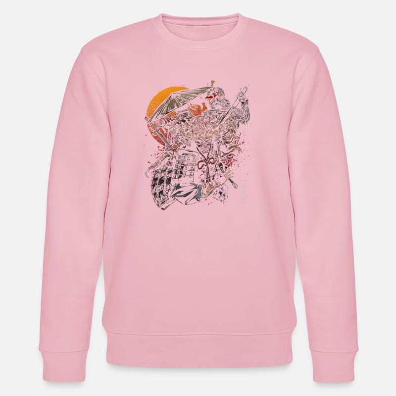 Shadow samurai at sunset - Stanley/Stella CHANGER Unisex Organic Sweatshirt - cotton pink