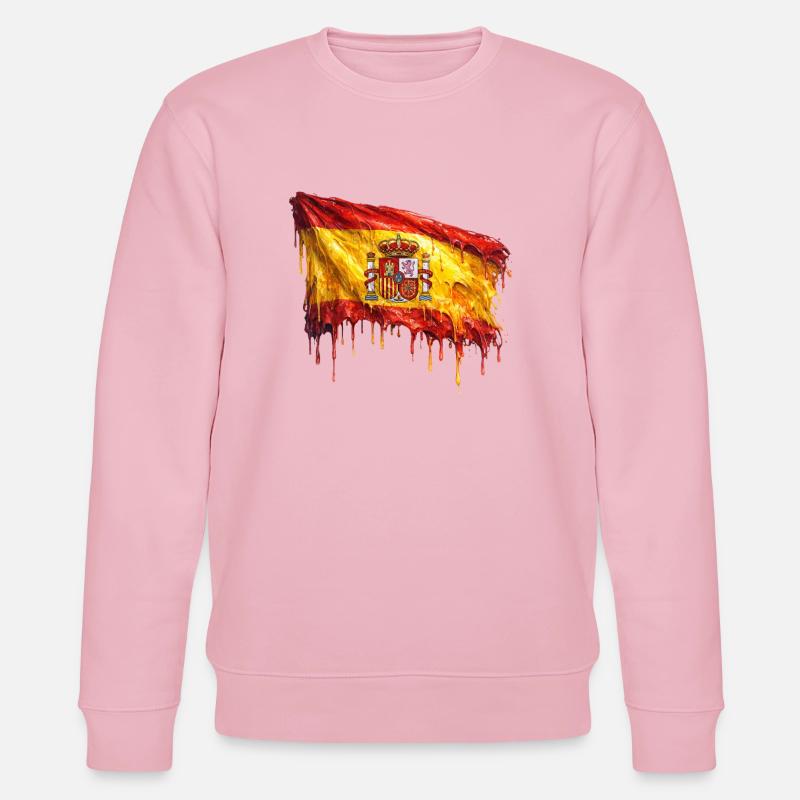 Tröpfelnde Spanienflagge Kunst - Stanley/Stella Unisex Bio-Sweatshirt CHANGER  - Hellrosa
