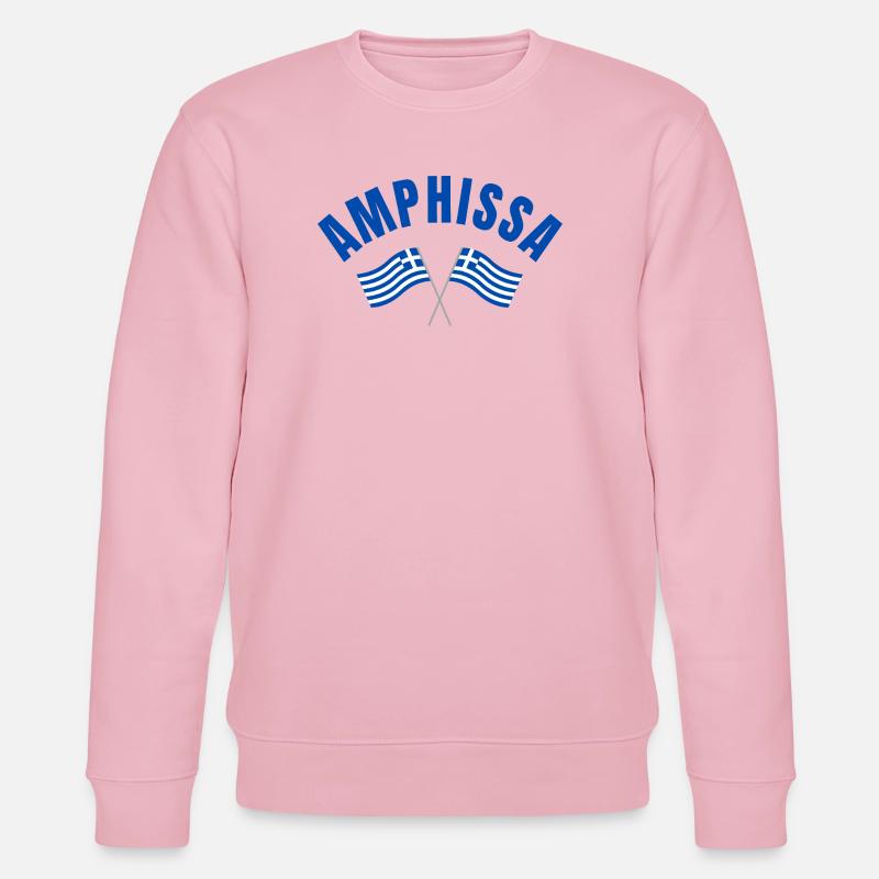 Amphissa Drapeaux grecs - Sweat bio CHANGER Stanley/Stella Unisexe - rose pâle