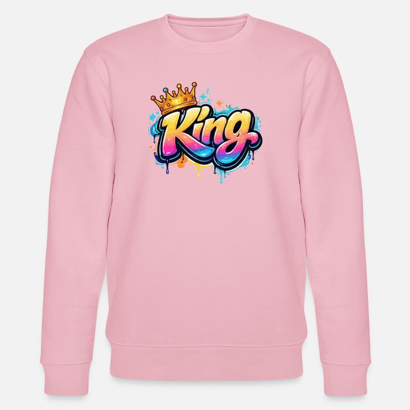Königliche Graffiti King - Stanley/Stella Unisex Bio-Sweatshirt CHANGER  - Hellrosa