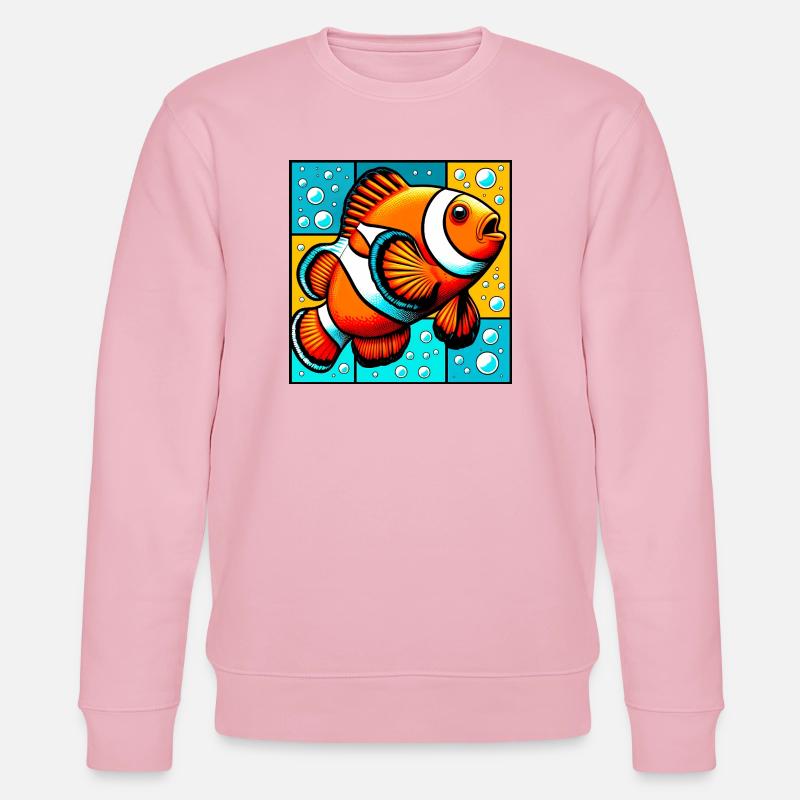 Clownfisch - Stanley/Stella Unisex Bio-Sweatshirt CHANGER  - Hellrosa