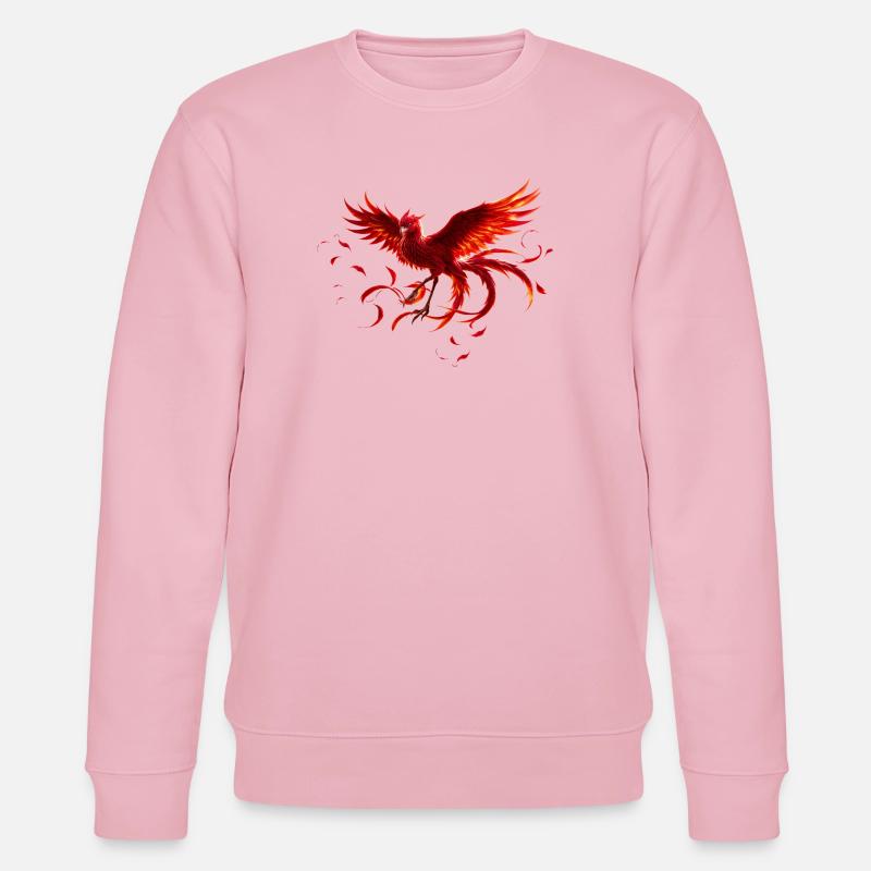 Scarlet Phoenix im Flug - Stanley/Stella Unisex Bio-Sweatshirt CHANGER  - Hellrosa
