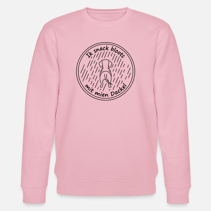 ik snack bloots mit mien dackel - Stanley/Stella Unisex Bio-Sweatshirt CHANGER  - Hellrosa
