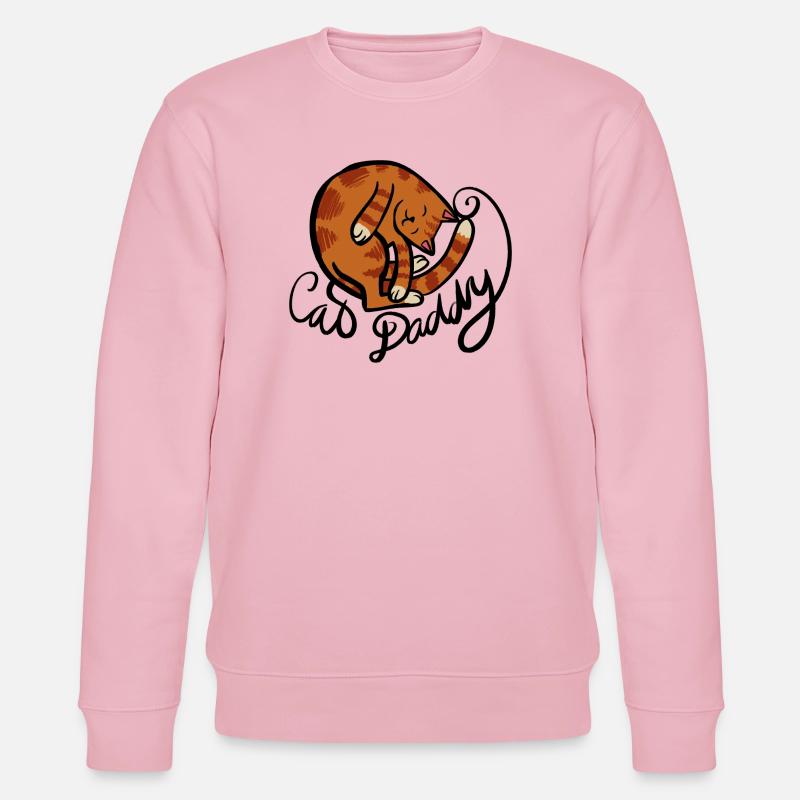 Illustration eines gekrümmten Tabby-Nickerchens - Stanley/Stella Unisex Bio-Sweatshirt CHANGER  - Hellrosa