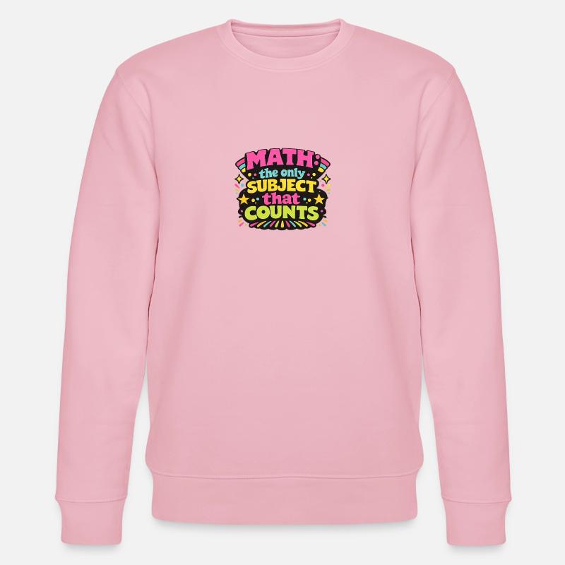 Math Counts : un design rétro vibrant - Sweat bio CHANGER Stanley/Stella Unisexe - rose pâle