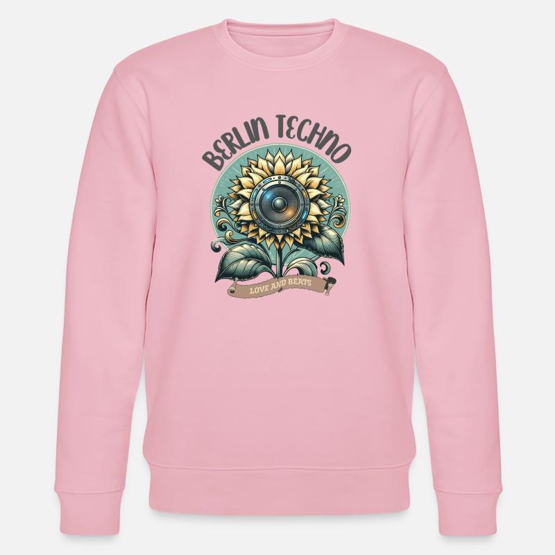 Berlin Techno - Amour et Beats - Sweat bio CHANGER Stanley/Stella Unisexe - rose pâle