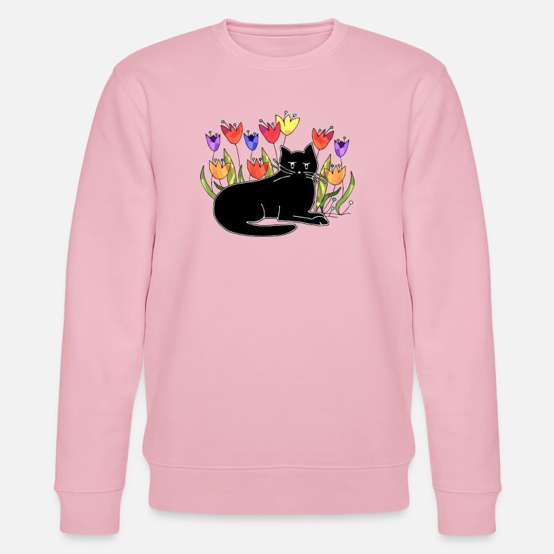 Katze - Stanley/Stella Unisex Bio-Sweatshirt CHANGER  - Hellrosa