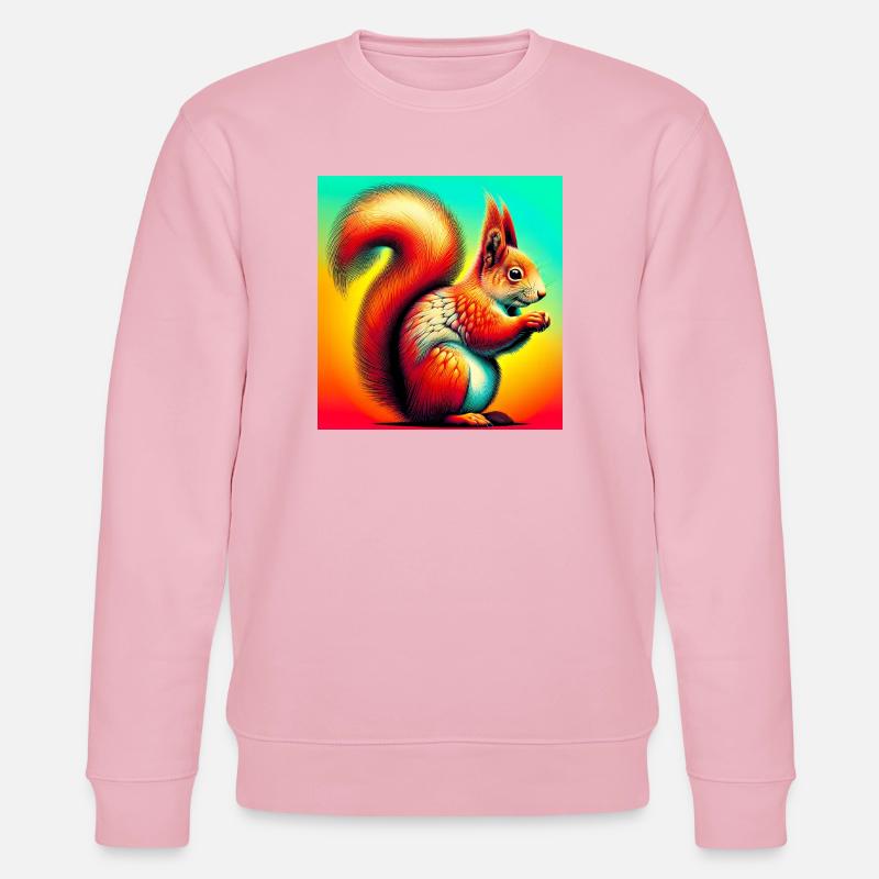 Eichhörnchen - Stanley/Stella Unisex Bio-Sweatshirt CHANGER  - Hellrosa