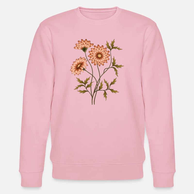 Blumen - Stanley/Stella Unisex Bio-Sweatshirt CHANGER  - Hellrosa