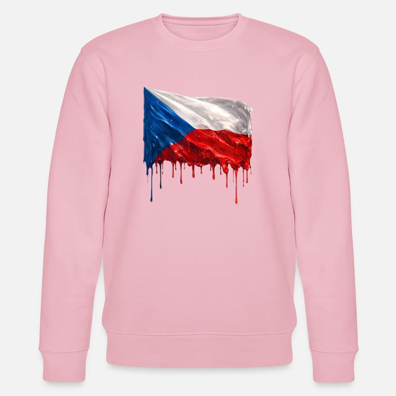 Drapeau tchèque couleur - Sweat bio CHANGER Stanley/Stella Unisexe - rose pâle