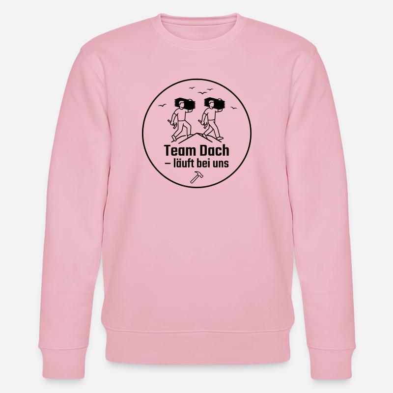 Dachdecker Team Badge - Stanley/Stella Unisex Bio-Sweatshirt CHANGER  - Hellrosa