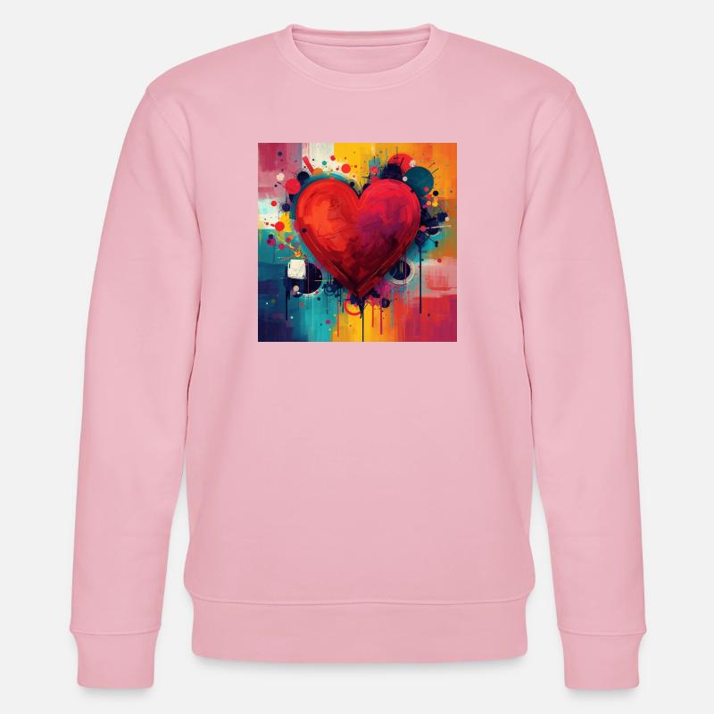 Vivid Heart Graffiti - Stanley/Stella Unisex Bio-Sweatshirt CHANGER  - Hellrosa