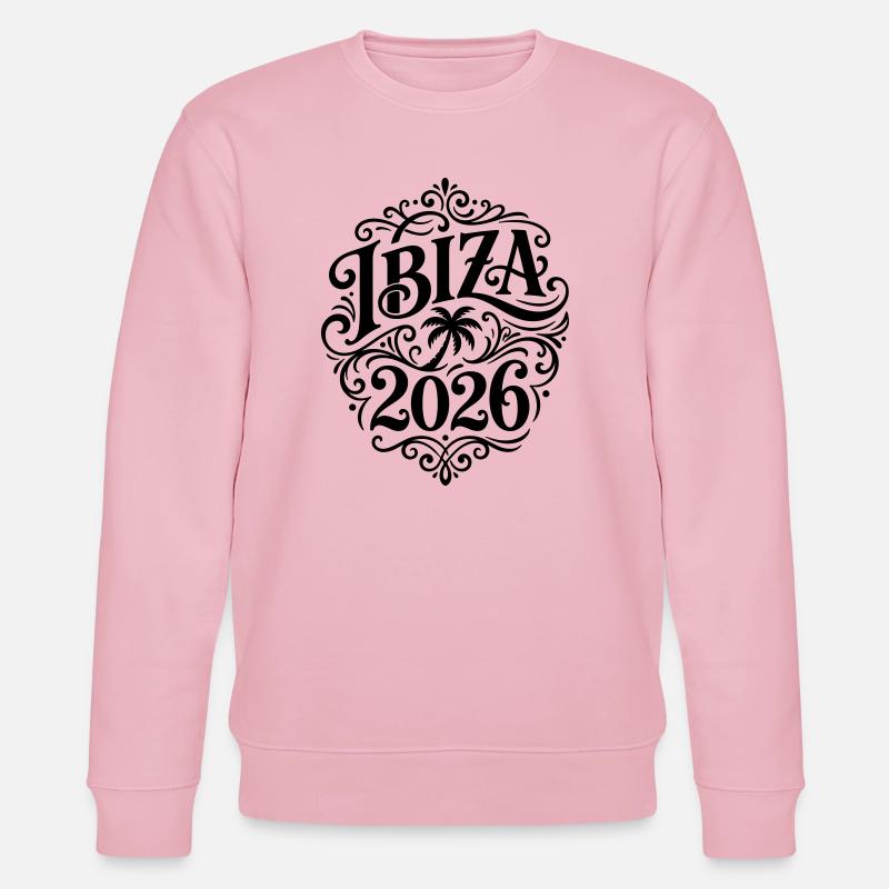 Ibiza 2026 Palme - Stanley/Stella Unisex Bio-Sweatshirt CHANGER  - Hellrosa