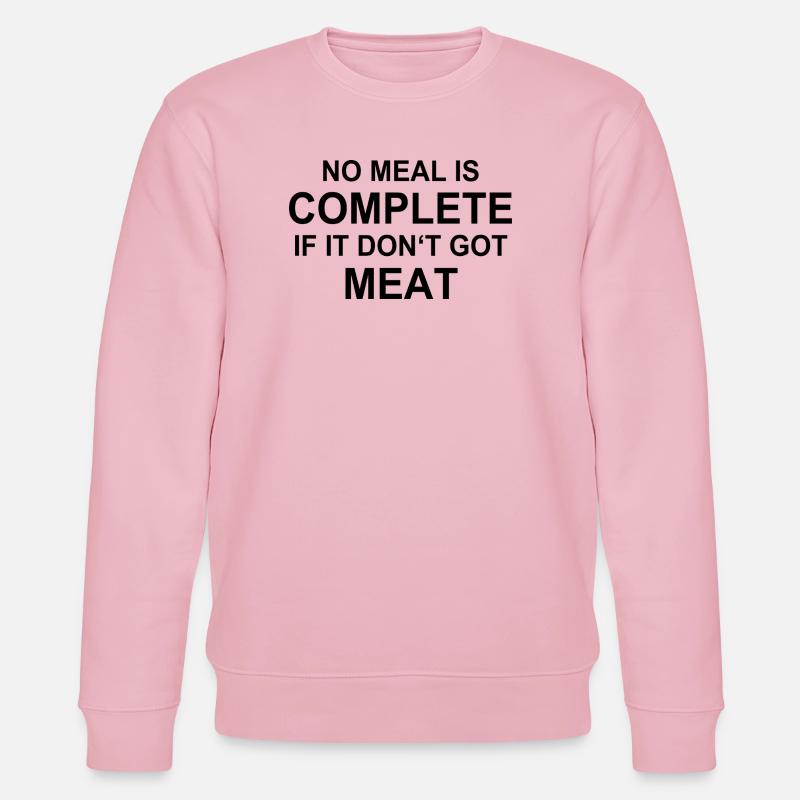 Meat Grilling BBQ Burger Steak Western Chef - Stanley/Stella CHANGER Unisex Organic Sweatshirt - cotton pink