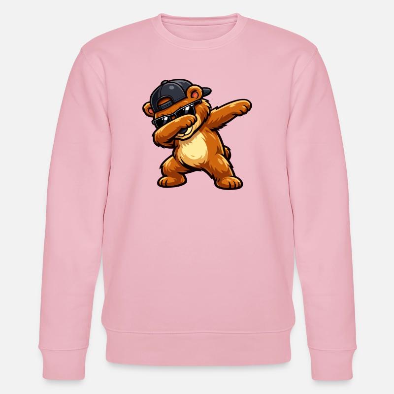 Dabbing Bear - Stanley/Stella Unisex Bio-Sweatshirt CHANGER  - Hellrosa
