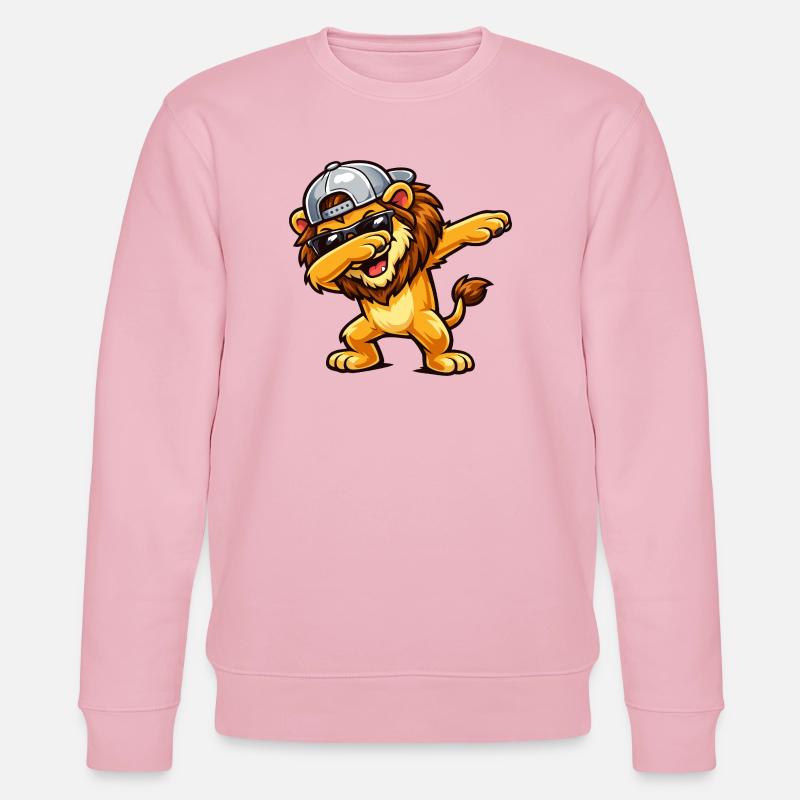 Dabbing Lion - Stanley/Stella Unisex Bio-Sweatshirt CHANGER  - Hellrosa