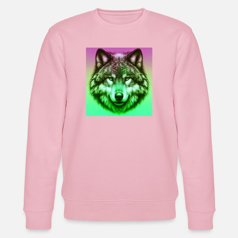 Wolf - Stanley/Stella Unisex Bio-Sweatshirt CHANGER  - Hellrosa