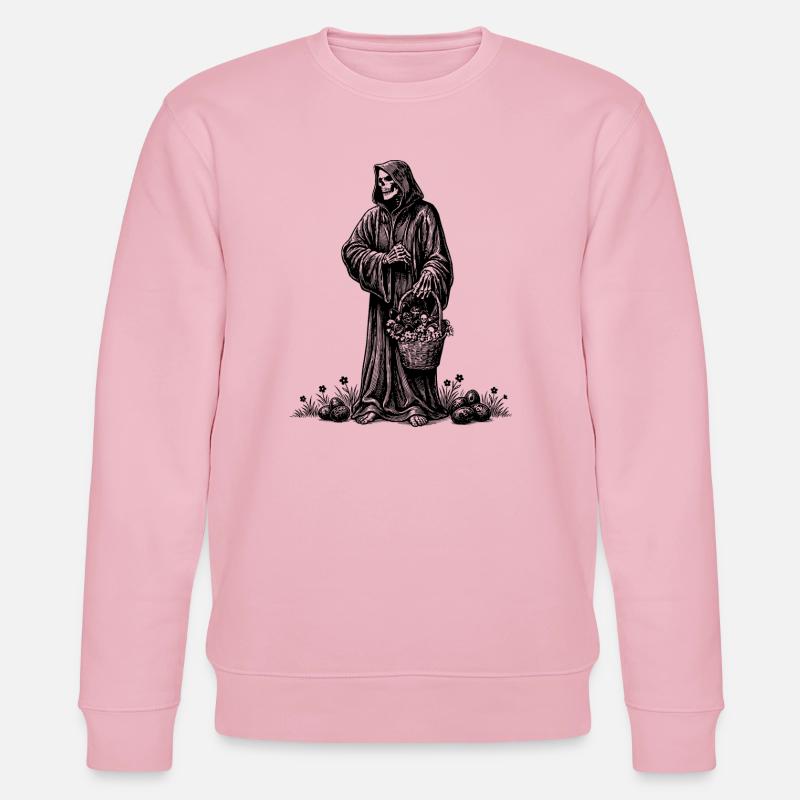 Todesfigur Osterkorb Versteckte Eier Gras - Stanley/Stella Unisex Bio-Sweatshirt CHANGER  - Hellrosa