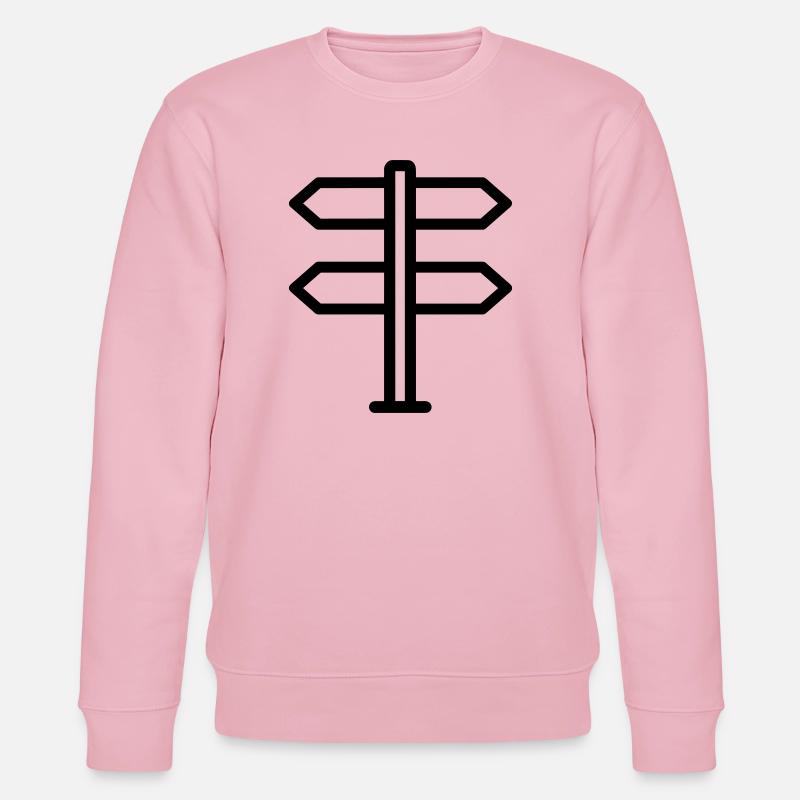 panneau direction - Sweat bio CHANGER Stanley/Stella Unisexe - rose pâle