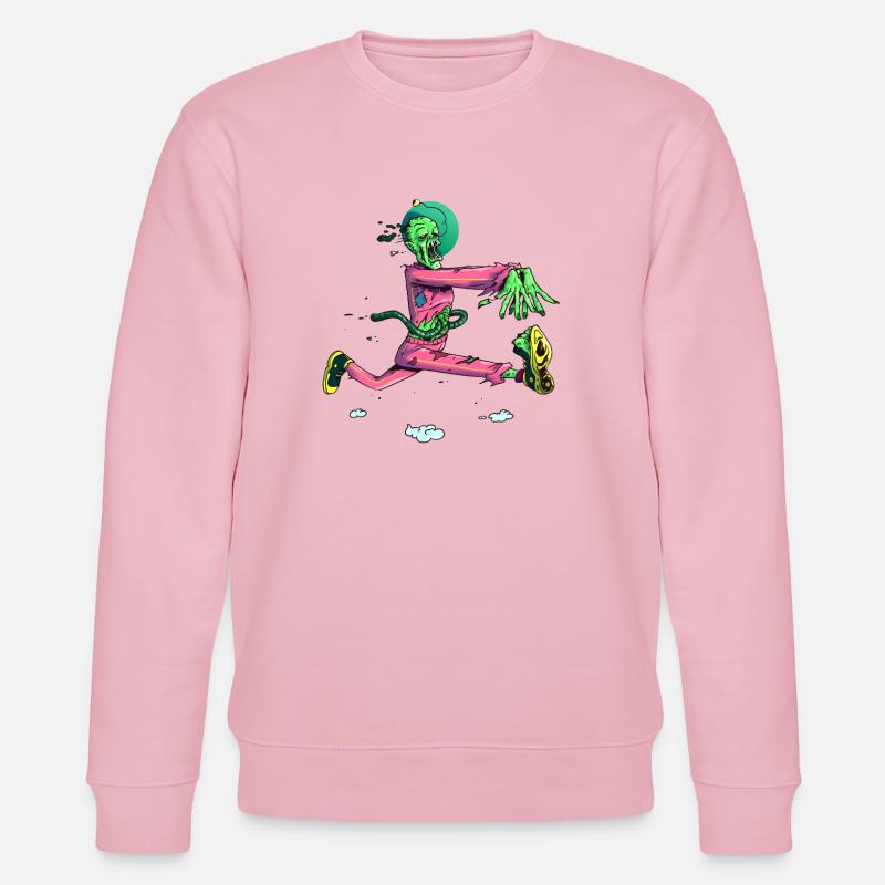 Zombie Runner Neon Pop - Stanley/Stella Unisex Bio-Sweatshirt CHANGER  - Hellrosa