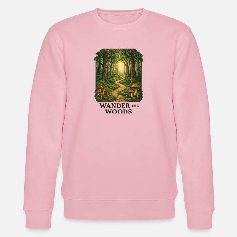Waldpfad Wander durch den Wald - Stanley/Stella Unisex Bio-Sweatshirt CHANGER  - Hellrosa