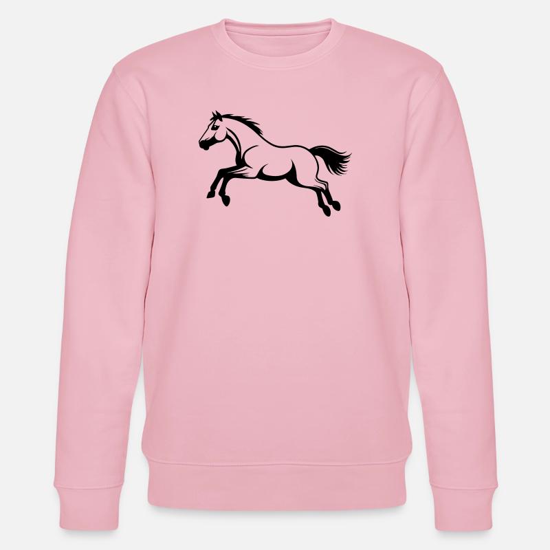 Saut d’obstacles à cheval - Sweat bio CHANGER Stanley/Stella Unisexe - rose pâle