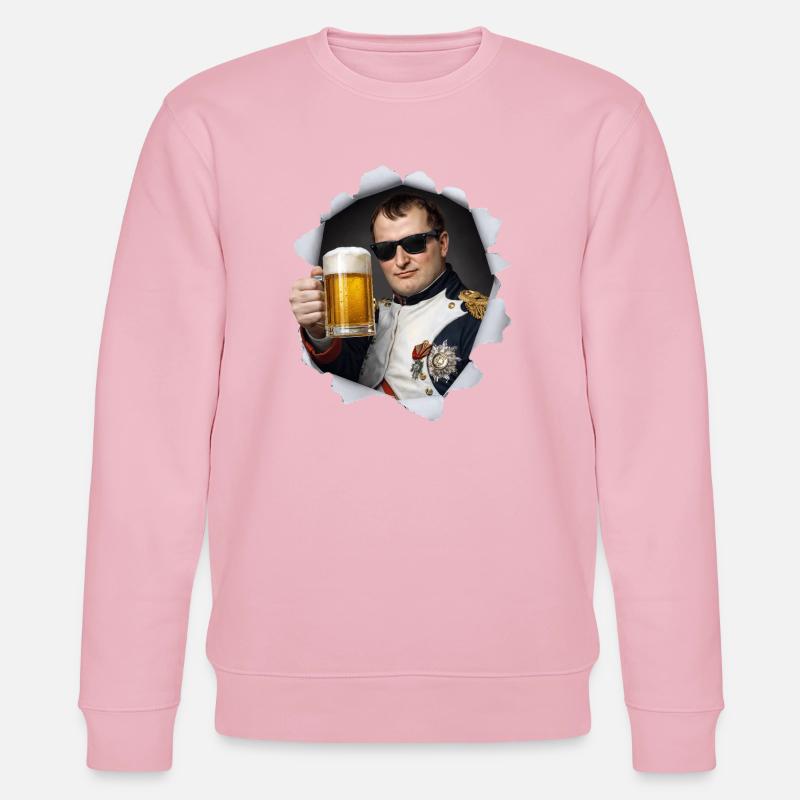Napoléon tient une bière - Sweat bio CHANGER Stanley/Stella Unisexe - rose pâle
