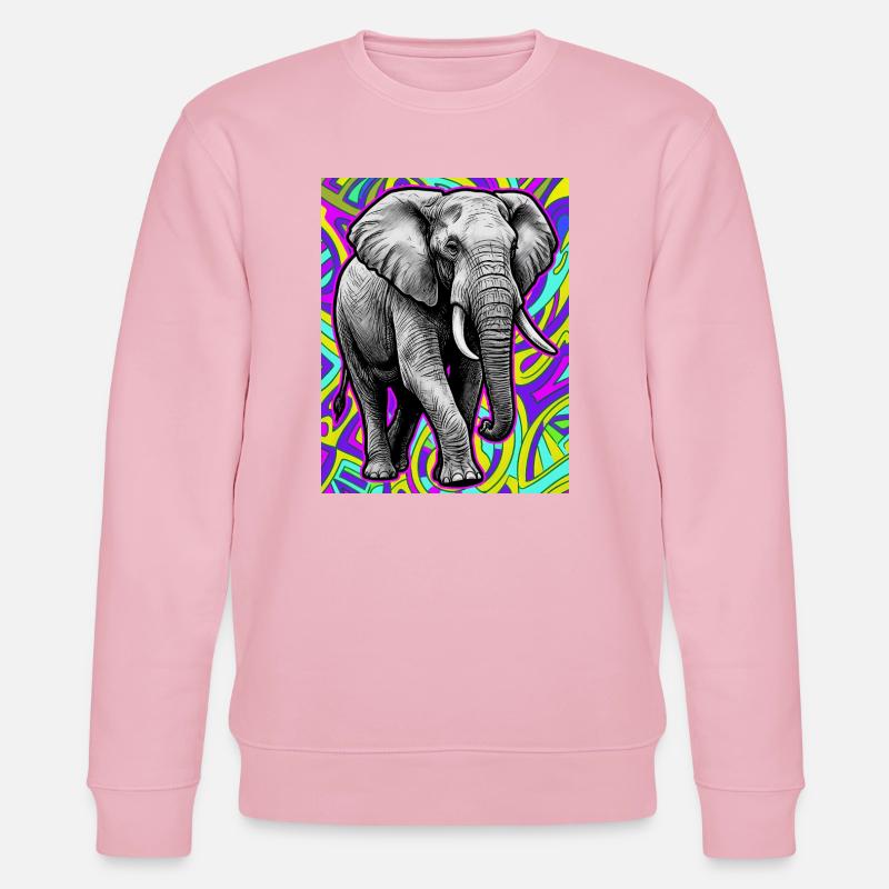 Elefant - Stanley/Stella Unisex Bio-Sweatshirt CHANGER  - Hellrosa