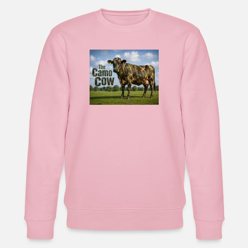 Tarnkuh auf der Wiese - Stanley/Stella Unisex Bio-Sweatshirt CHANGER  - Hellrosa