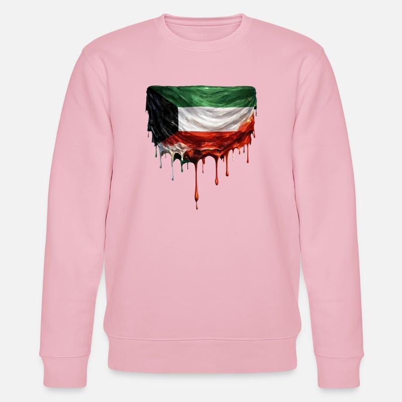 Art dégoulinant du drapeau du Koweït - Sweat bio CHANGER Stanley/Stella Unisexe - rose pâle